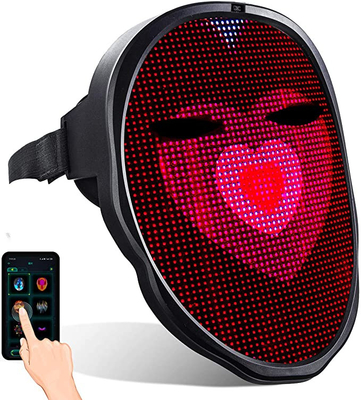 DIY Smart LED Face Mask Led Light Up Full Face Mask With Rechargeable Battery