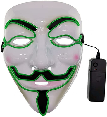 Hacker Halloween LED Face Mask Luminous Flashing For Cosplay Costume
