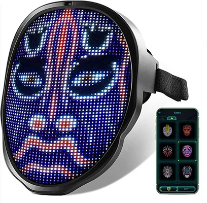 Party Smart LED Face Mask Phone Control Bluetooth Programme DIY