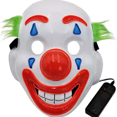 Joker Clown Luminous LED Halloween Lighting Face Mask For Cosplay Party Props