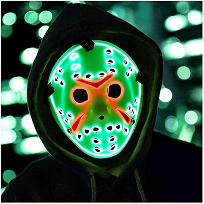 Jason Horror Halloween LED Cosplay Face Mask For Masquerade