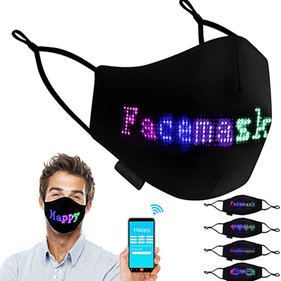 Festival Programmable LED Face Mask With Luminous Led Display DIY Text