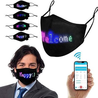Light Up Glowing Rave LED Party Face Mask APP Programmable