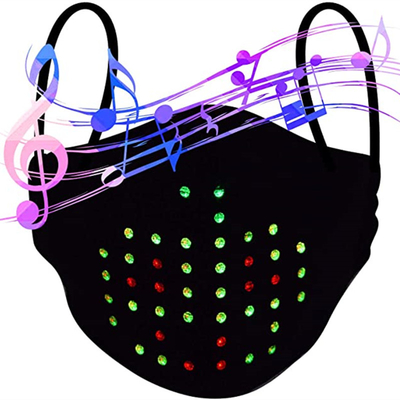 Voice Activated Smart Programmable LED Face Mask Funny For Party Festival