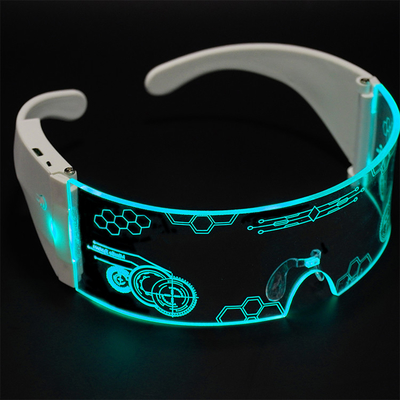 Luminous LED Visor Glasses USB Rechargeable Frame Foldable For Party Rave