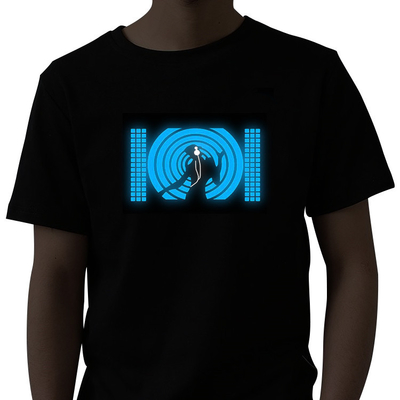 Party Dj Sound Activated LED T Shirt Light Up Equalizer Clothing
