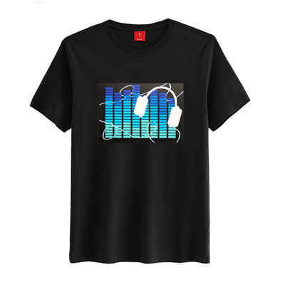 Fashion Sound Activated LED T Shirt Light Up Flahsing With Voice