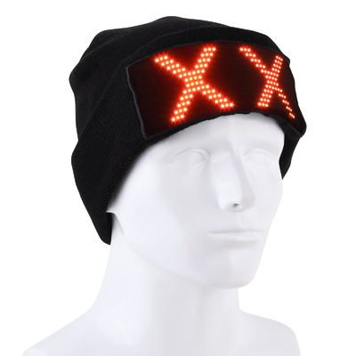 LED Display Hat Lighting Beanie Cap Bluetooth APP Programmable