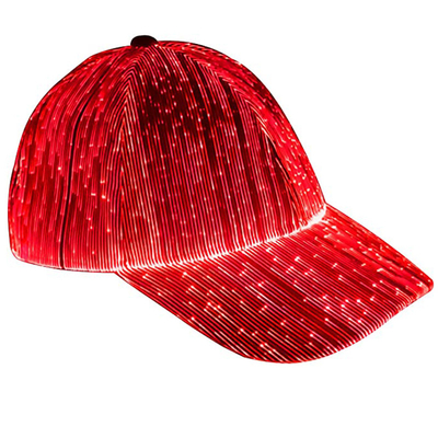 Luminous Glowing Led Baseball Caps Fiber Optic Light Up Hats Rechargeable
