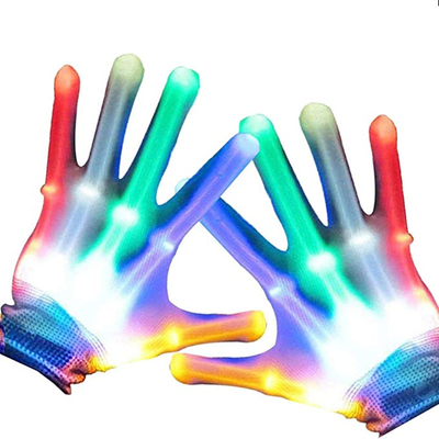Multicolor LED Light Gloves Luminous Good Gift For Kids White