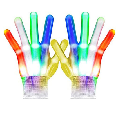 White LED Light Gloves For Kids Adults 5 Colors 6 Light Modes