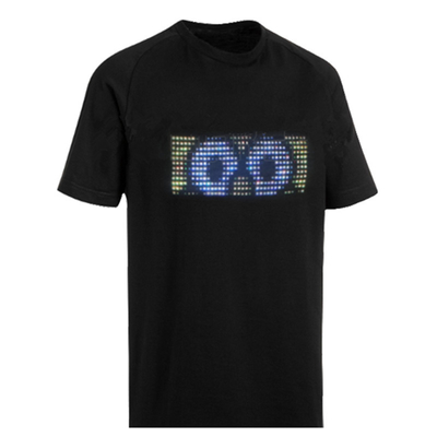 Programmable LED Lighting T Shirt App Control USB Rechargeable Unisex