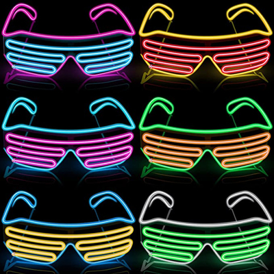 Shutter Shades Light Up LED Glasses With Cold Light Glowing In The Dark