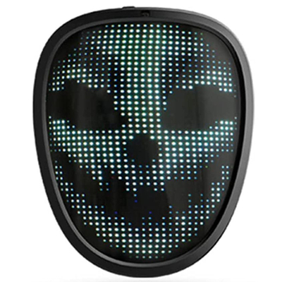 Kids Halloween Led Face Mask Gesture Sensing Face Transforming For Cosplay Party