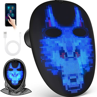 Face Transforming Led Digital Mask Programmable Gif Picture Videos