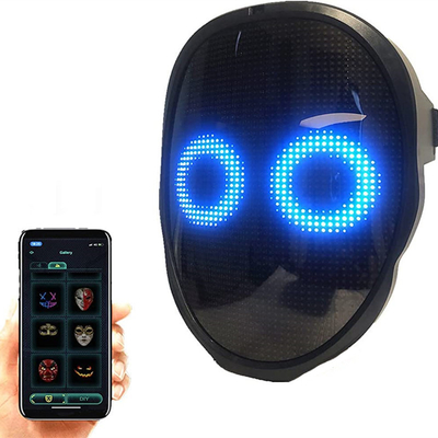 Programmable Smart LED Face Mask Bluetooth Shining For Halloween Party Cosplay