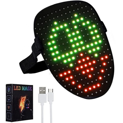 Halloween LED Party Mask With Gesture Sensing LED Lighted Face Transforming Mask