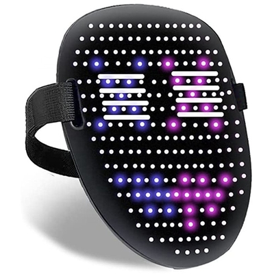 Multicolor Halloween LED Face Mask Automatic Induction Switch Luminous Mask