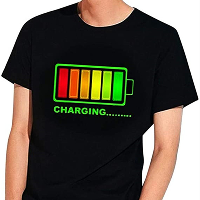 Light Up Sound Activated Led T Shirt With Music For Rave Party Festival