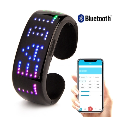 Bluetooth Remote Control LED Bracelet App Programe Text Pattern