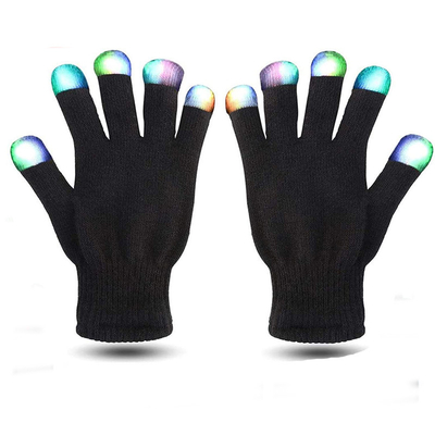 Dark Fingertips Glowing LED Light Gloves For Christmas Party Rave