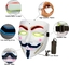 Halloween White LED Face Mask V For Vendetta Mask Anonymous Guy