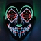 Multi Color Halloween LED Face Mask Scary Luminous In The Dark