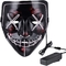 Masquerade Light Up Halloween Purge Mask Luminous With 10 Difference Colors