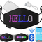 Unisex LED Light Up Programmable Face Cover Mask Scrolling Text