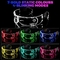 Futuristic Style Luminous LED Glasses 7 Colors 4 Modes For Adults