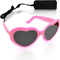 Heart Shape Luminous LED Glasses Neon EL Wire Light Glowing Pink Girls Women