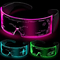 Cyberpunk Light Up Visor Glasses LED Rechargeable Futuristic Style