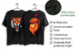 LED Light Up T Shirt With Tiger Patter 3 Flashing Modes Luminous For Party DJ Nightclub