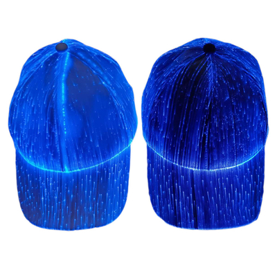 Luminous Glowing Lights White LED Baseball Caps With 7 Colors