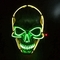 Light Up EL Wire Halloween LED Face Mask DC3V 10 Color Optional